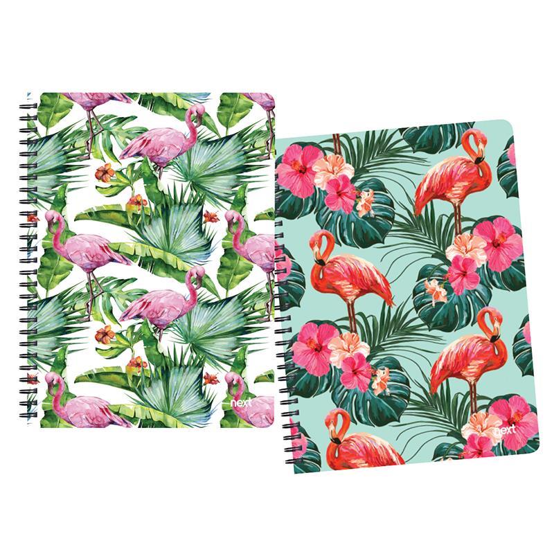 Next flamingo τετρ. σπιράλ 21x29εκ. 2θεμ.