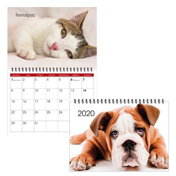 Next μηνιαίο σπιράλ πλάνο τοίχου dogs - cats 20x23εκ., 13φ.