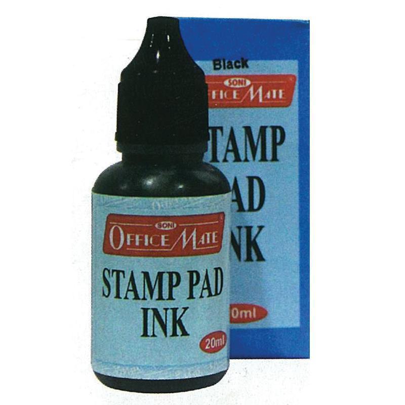 Officemate μελάνι για ταμπόν σφραγίδας μαύρο 20ml