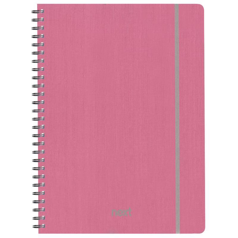 Next fabric τετρ. σπιράλ λαστ. ροζ 21x29εκ. 140φ. 4θ