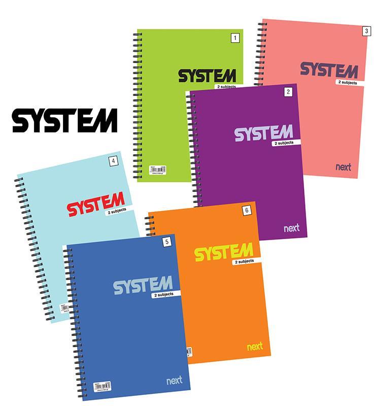 Next system τετρ. σπιράλ 21x29εκ. 3θεμ.
