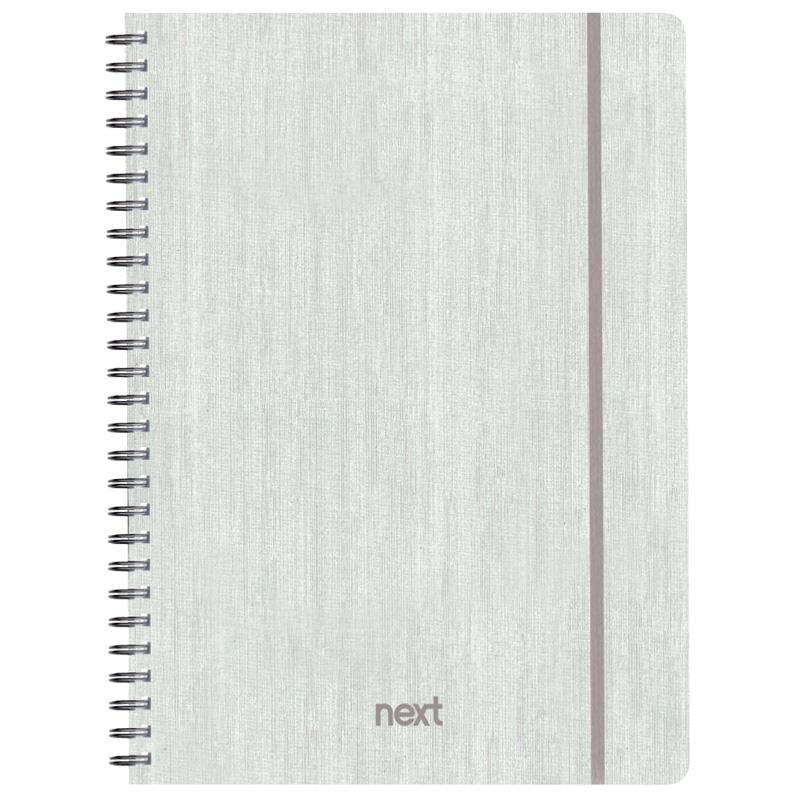 Next fabric τετρ. σπιράλ λαστ. λευκό 21x29εκ. 140φ. 4θ