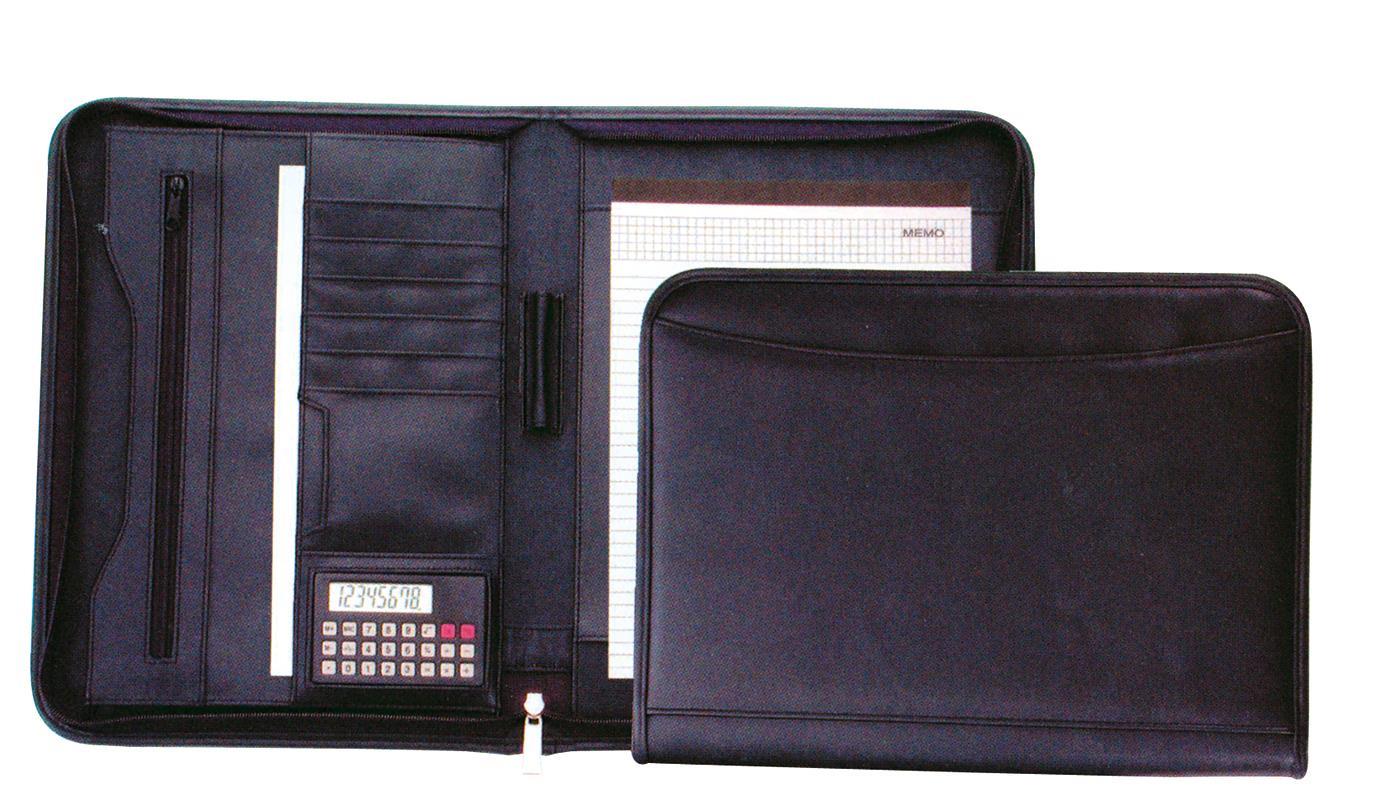 Fineline portfolio με φερμουάρ μαύρο Υ34x26x3εκ.