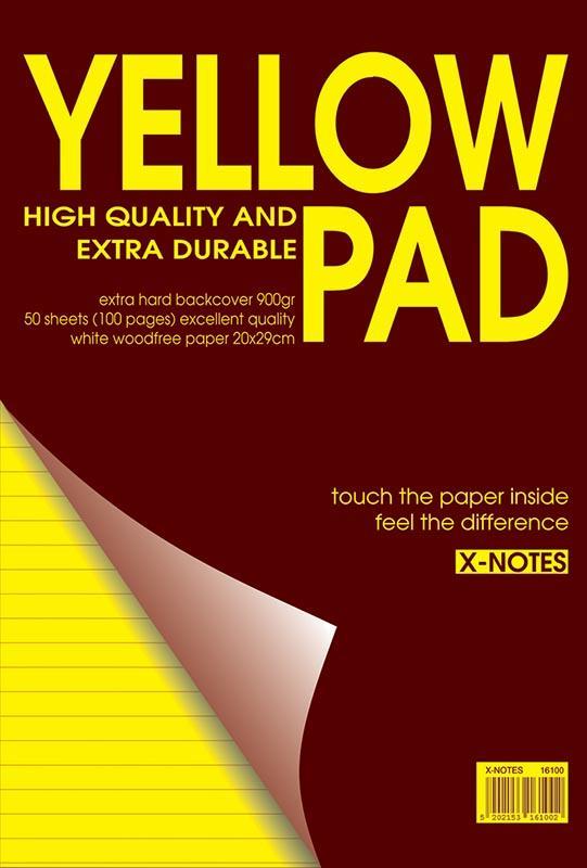 Next x-notes μπλοκ yellow 12x17εκ. 50φυλ.