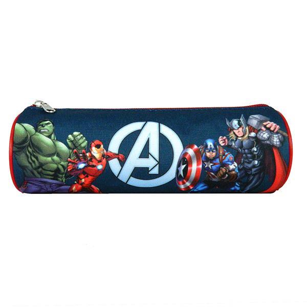 Βagtrotter κασετίνα βαρελάκι "Avengers" μπλε 22x7εκ.
