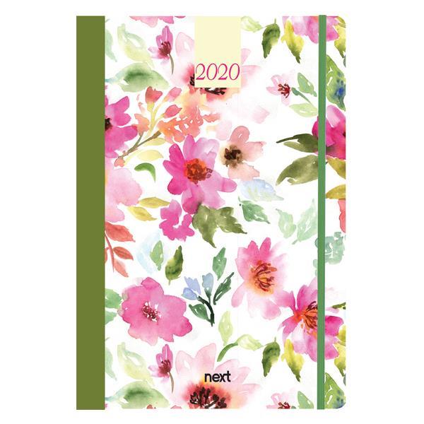 Next ημερολόγιο ημερήσιο flexi λάστιχο flowers 14x21εκ.