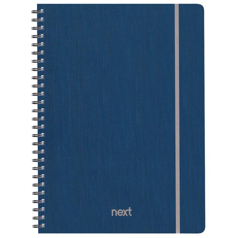 Next fabric τετρ. σπιράλ λαστ. μπλε 21x29εκ. 105φ. 3θ