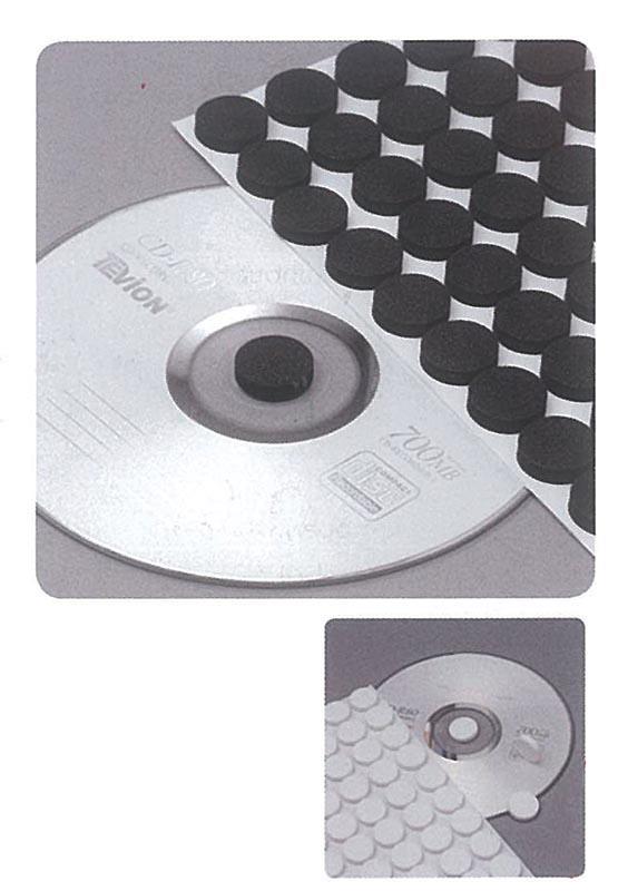 Αυτοκόλλητο για συγκράτηση cd μαύρο Ø16mm 500τεμ.