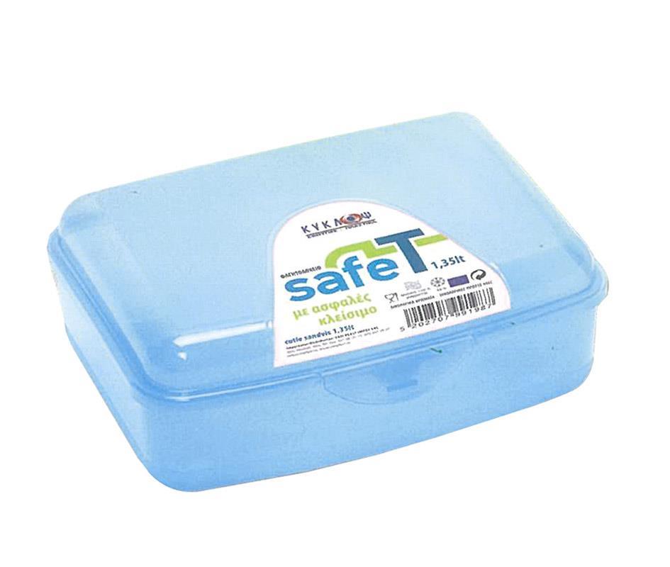 Φαγητοδοχείο μεγάλο μπλε 1,35lt.