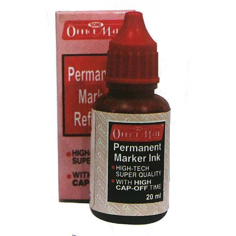 Officemate μελάνι για ανεξίτηλο μαρκαδόρο μαύρο 20ml