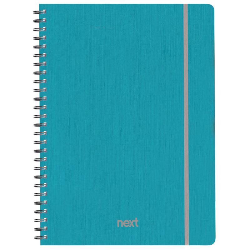 Next fabric τετρ. σπιράλ λαστ.γαλάζιο 17x25εκ. 105φ. 3θ