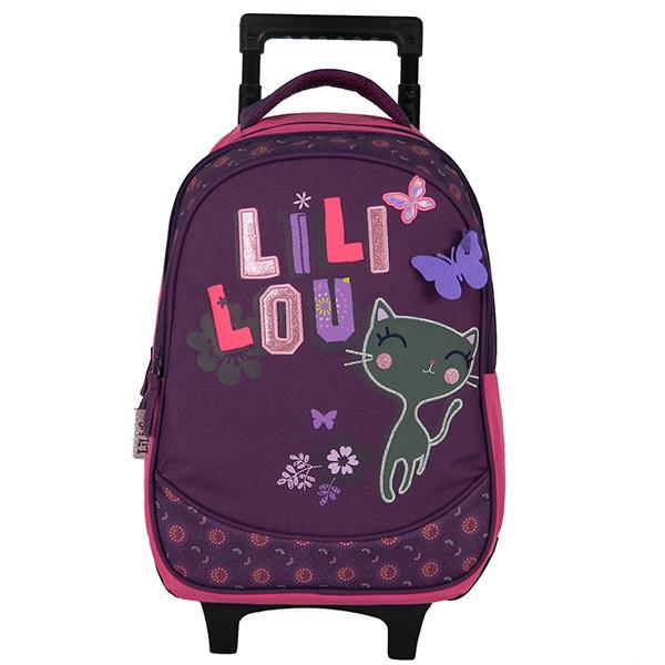 Bagtrotter τσάντα δημοτικού τρόλευ "Lililou" μωβ-ροζ 42x30x14εκ.