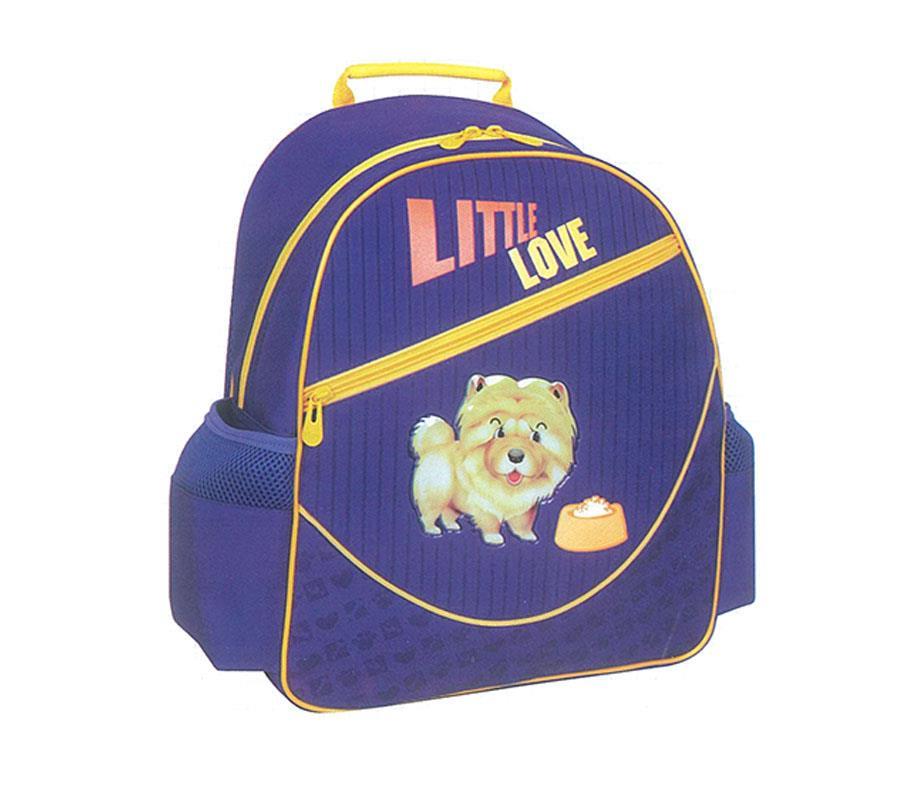 Tiger τσάντα πλάτης δημοτικού Little love μπλε με 1 θήκη 39x38x13εκ.