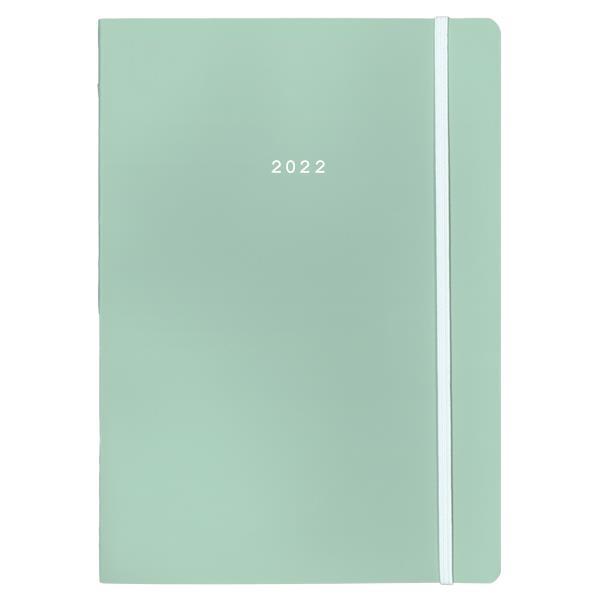 Next ημερολόγιο ημερήσιο 2022 flexi Pastel πράσινο ανοιχτό με λάστιχο 14x21εκ.