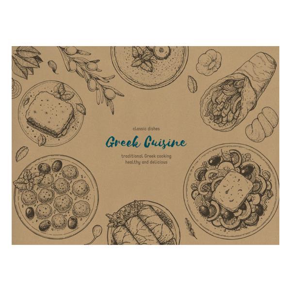 Next σουπλά εστιατορίου κραφτ "Greek Cuisine" 250 τεμ. 40x30εκ. 70γρ.