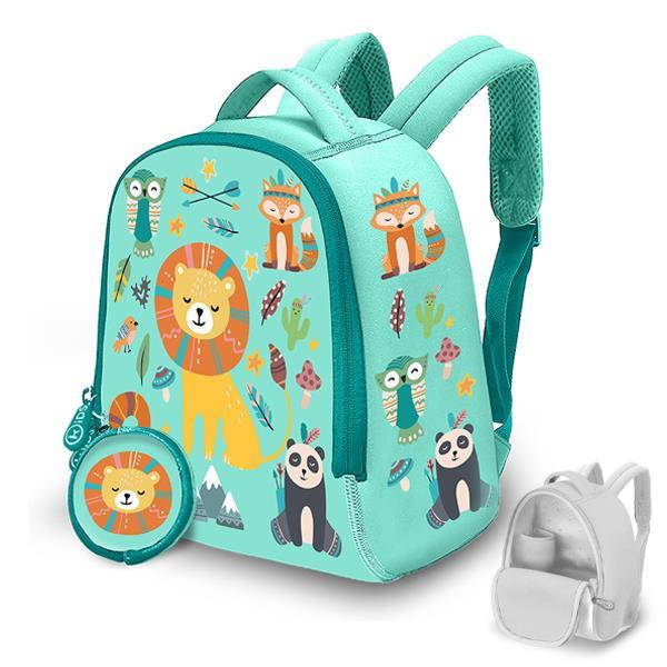 Σακίδιο πλάτης παιδικό από neoprene "Ethnic Animals" 25εκ.
