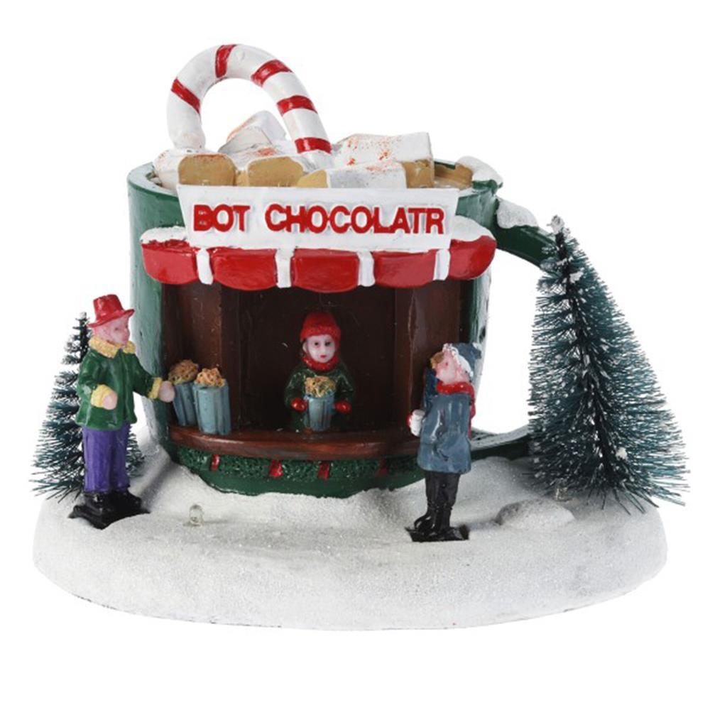 Σκηνή φωτιζόμενη "Hot Chocolate Shop" Υ17x13,5x13εκ