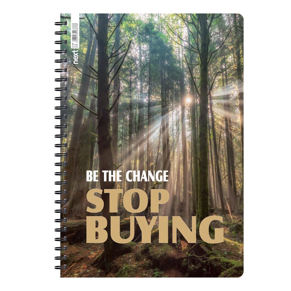 Next trends stop buying τετράδιο σπιράλ 3 θέματα 105 φύλλα 21x29εκ.