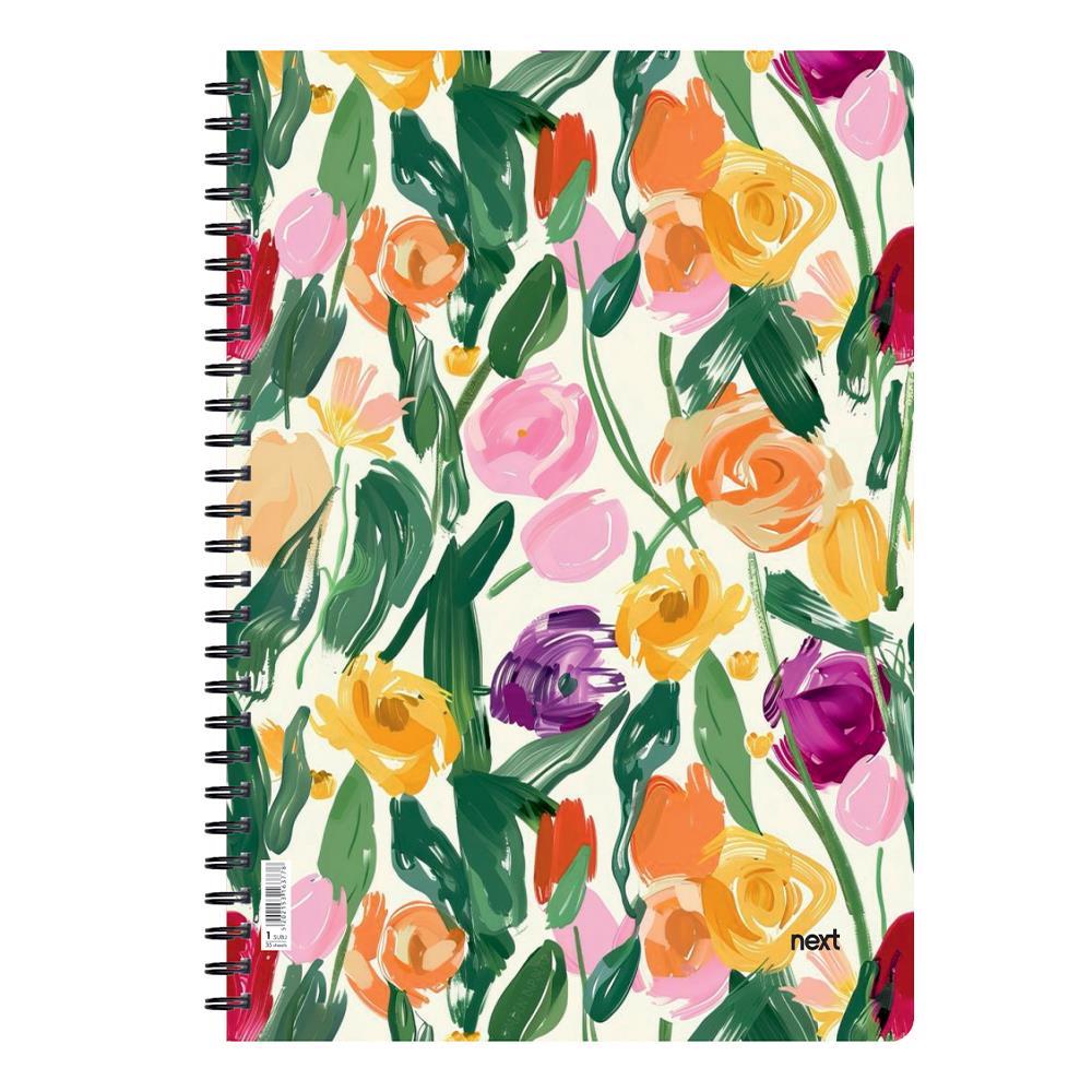 Next trends flowers III τετράδιο σπιράλ 2 θέματα 70 φύλλα 21x29εκ.