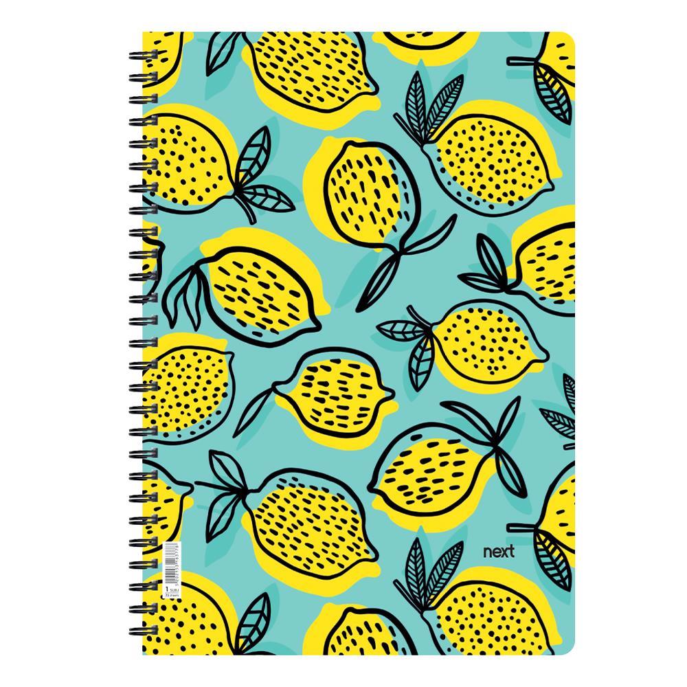 Next trends lemons τετράδιο σπιράλ 3 θέματα 105 φύλλα 17x25εκ.