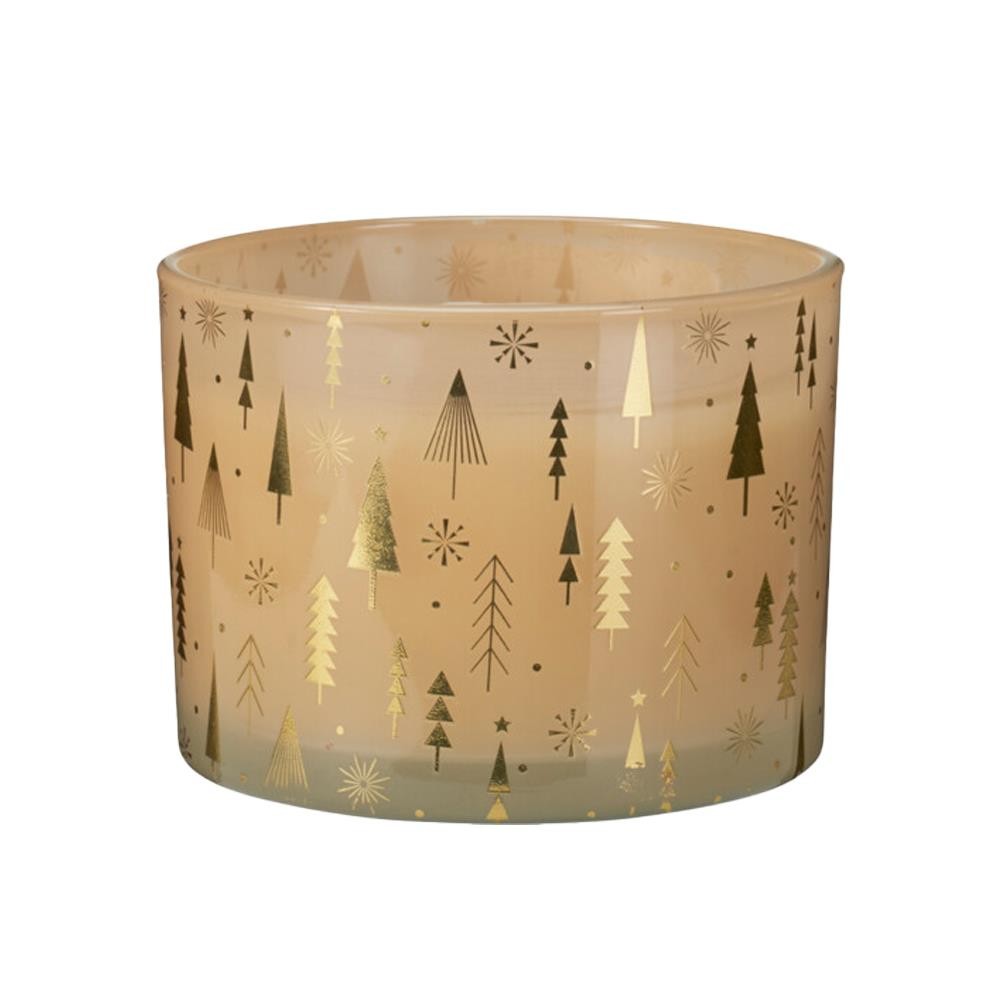 Αρωματικό κερί Χριστουγεννιάτικο Amber Wood 13x8εκ.